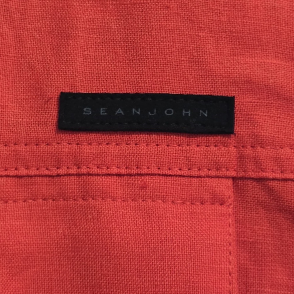 Sean John Red Casual Button Down Shirt - Picture 7 of 11